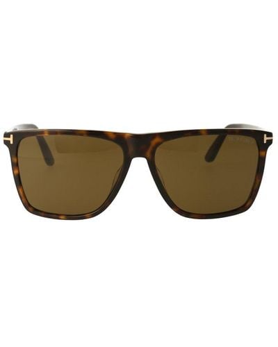 Tom Ford Fletcher Square Frame Sunglasses - Natural