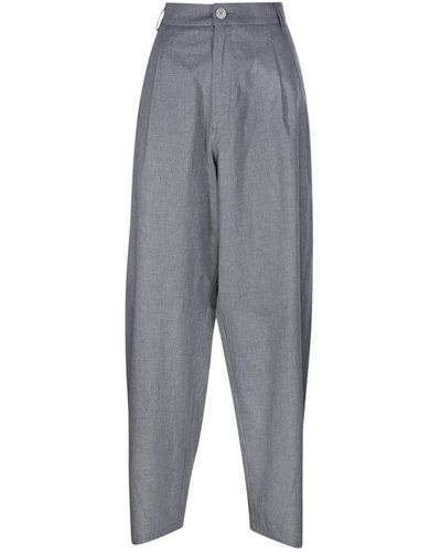 DARKPARK Pleated Tailored Trousers - Grey