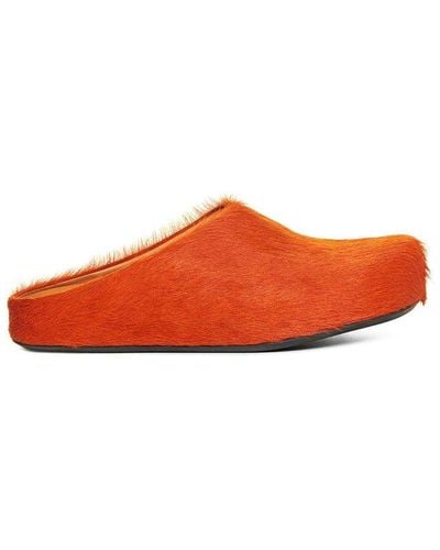 Marni Fussbett Slip-on Flat Mules - Orange