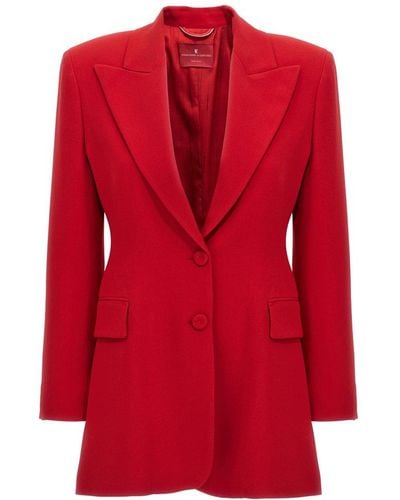 Ermanno Scervino Single-breasted Blazer Jackets - Red