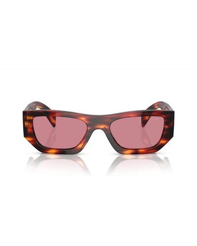 Prada Geometric Frame Sunglasses - Pink