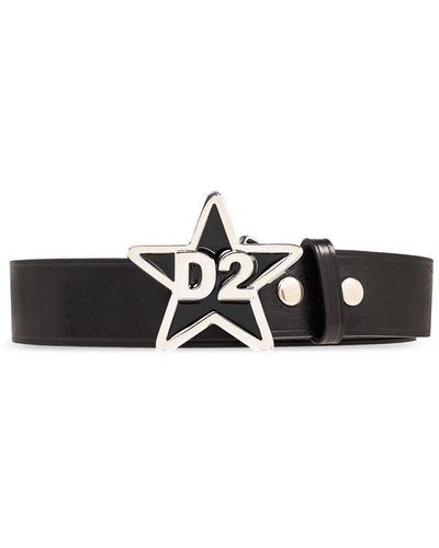 DSquared² D2 Logo Buckle Belt - Black