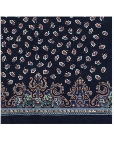 Etro Scarf With Paisley Motif - Blue