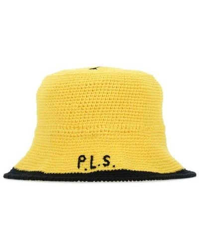 Philosophy Di Lorenzo Serafini X Smiley Crochet Bucket Hat - Yellow