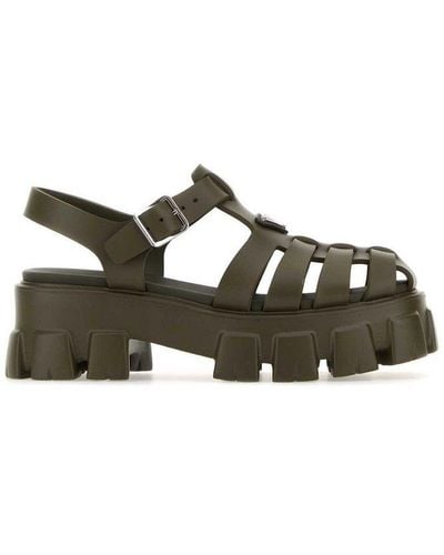 Prada Rubber Platform Sandals 55 - Brown