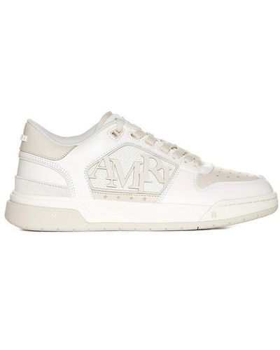 Amiri Classic Logo-embellished Leather Low-top Trainers - Natural
