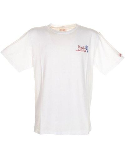 Mc2 Saint Barth Short Sleeved Crewneck T-shirt - White