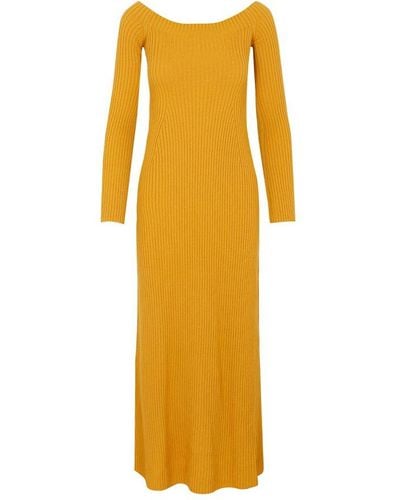 Chloé Wool And Cashmere Dress - Yellow