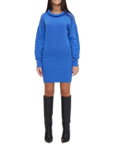 FEDERICA TOSI Roll-neck Knitted Jumper - Blue