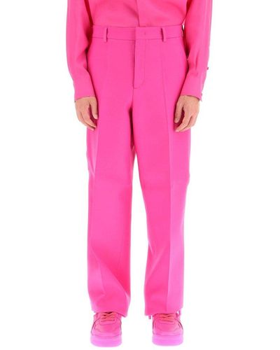Valentino High Waist Tailored Pants - Pink
