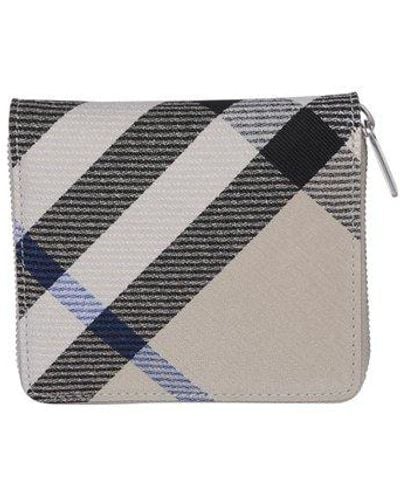 Burberry Check Printed Zip-around Wallet - Multicolour