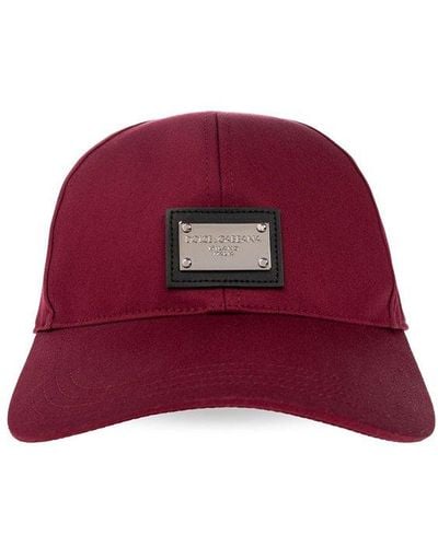 Dolce & Gabbana Baseball Cap, - Red