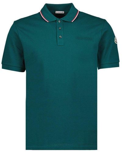 Moncler Logo Patch Polo Shirt - Green
