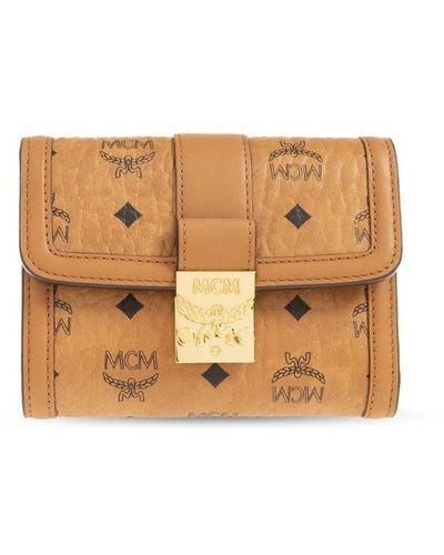 MCM Wallet With Monogram, - Natural