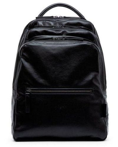 Marsèll Triparto Logo Debossed Backpack - Black