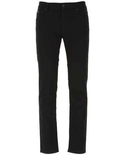 Dolce & Gabbana Logo Slim-fit Jeans - Black