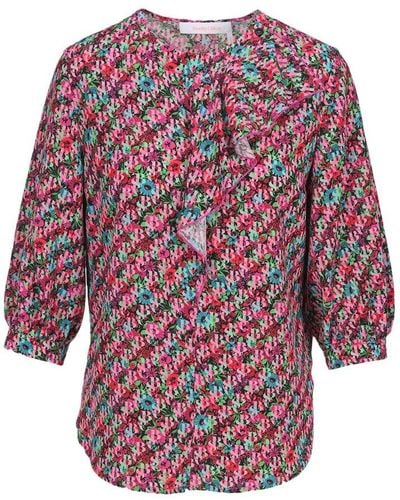 See By Chloé Flouncy Floral Print Top - Red