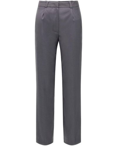 Low Classic Straight-leg Tailored Trousers - Grey