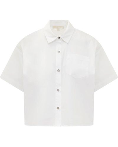 MICHAEL Michael Kors Crop Shirt - White