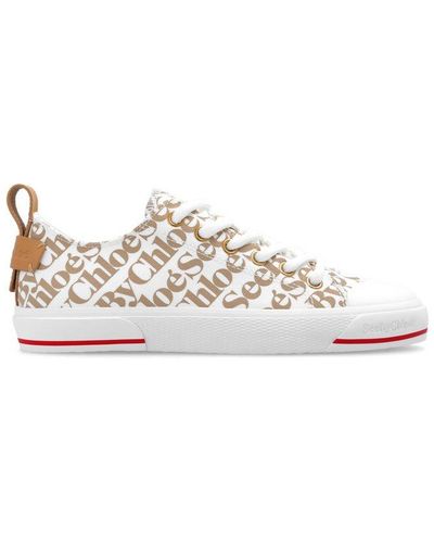 See By Chloé Trainers With Logo, - White