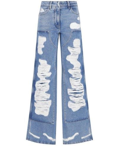 Givenchy High Waist Wide-leg Jeans - Blue