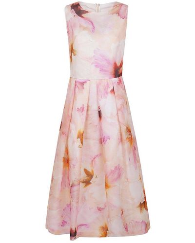 Sara Roka Floral-printed Sleeveless Dress - Pink