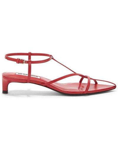Jil Sander Pointed Open-toe Ankle Strap Sandals - Red