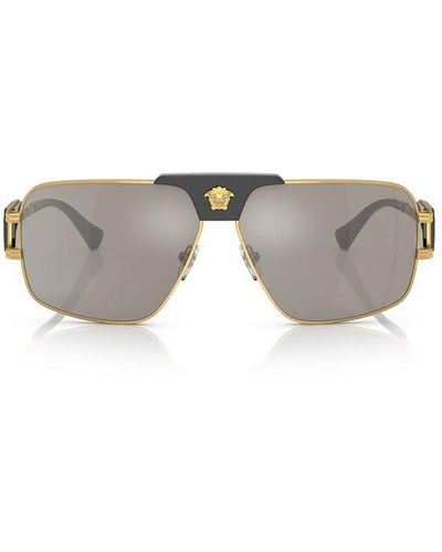 Versace Oversized Frame Sunglasses - Grey