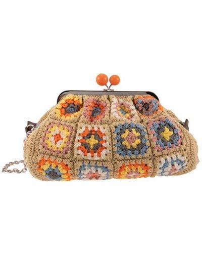 Weekend by Maxmara Nembo Crochet Clutch Bag - Multicolour