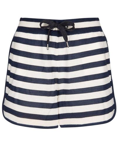 Brunello Cucinelli Drawstring Striped Shorts - Blue