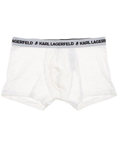 Karl Lagerfeld Logo Three-pack Underwear - White