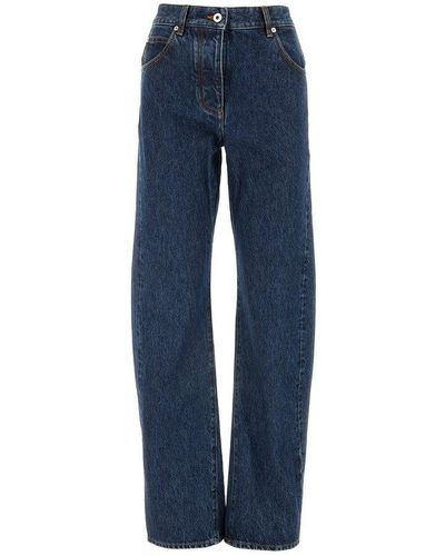 Ferragamo Straight-leg Washed Jeans - Blue