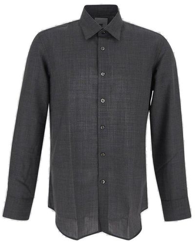 PT Torino Long Sleeved Buttoned Shirt - Grey
