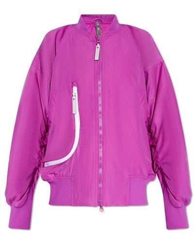 adidas By Stella McCartney Logo Patch Bomber Jacket - Pink