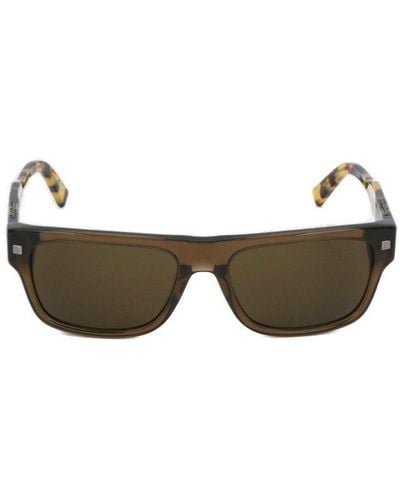Zegna Square-frame Sunglasses - Green