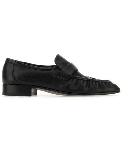 The Row Pleated-effect Loafers - Gray