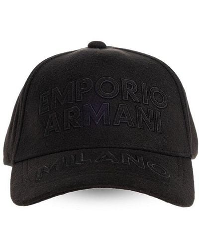 Emporio Armani Baseball Cap With Logo, - Black
