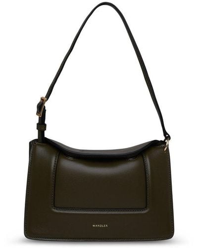 Wandler Penelope Mini Bag In Green Leather - Black