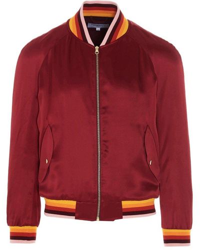Casablanca Silk Outerwear Jacket - Red