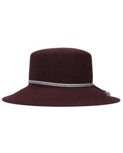 Maison Michel New Kendall Ribbon Detailed Bucket Hat - Brown