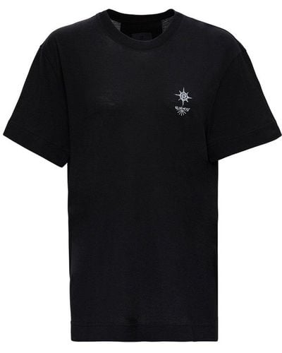 Givenchy Cotton T-shirt With Logo Print - Black