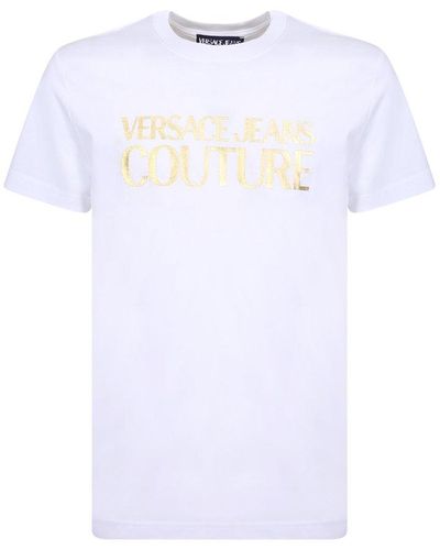 Versace S Logo Tick Foil T-shirt - White