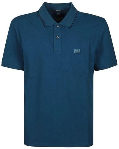 C.P. Company Stretch Piquet Polo Shirt - Blue