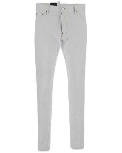 DSquared² Logo Patch Straight-leg Jeans - Gray