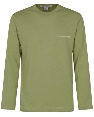 Comme des Garçons Logo Printed Crewneck T-shirt - Green