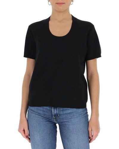 Bottega Veneta Short Sleeve Sweatshirt - Black