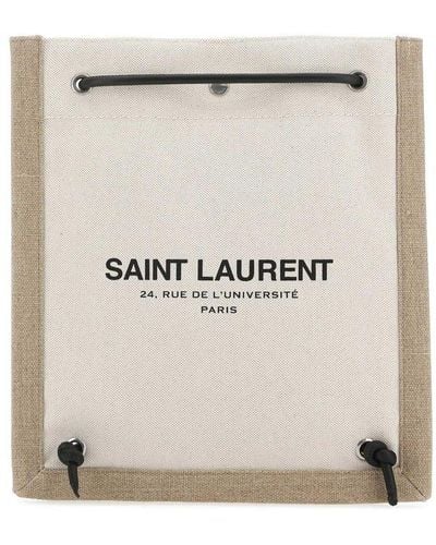 Saint Laurent College Shoulder Strap - White