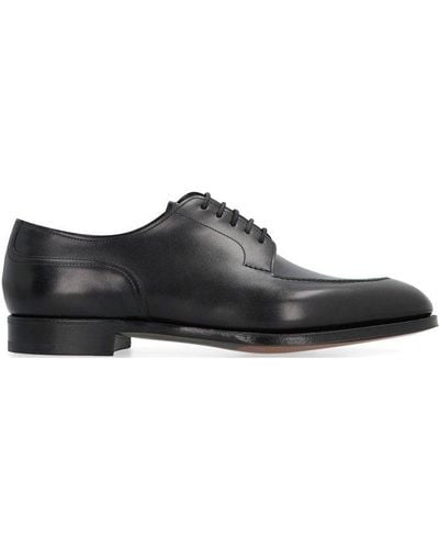 Edward Green Almond Toe Lace-up Shoes - Black