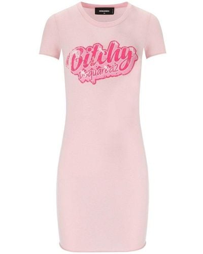 DSquared² Bitchy Pink T-shirt Dress