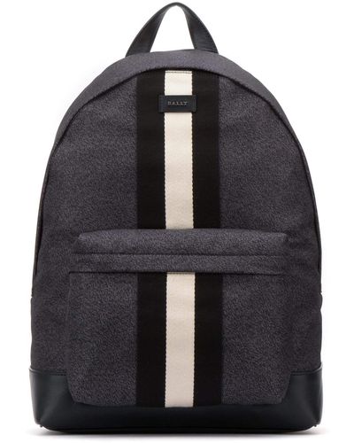Bally printed Nylon Hingis Backpack - Black